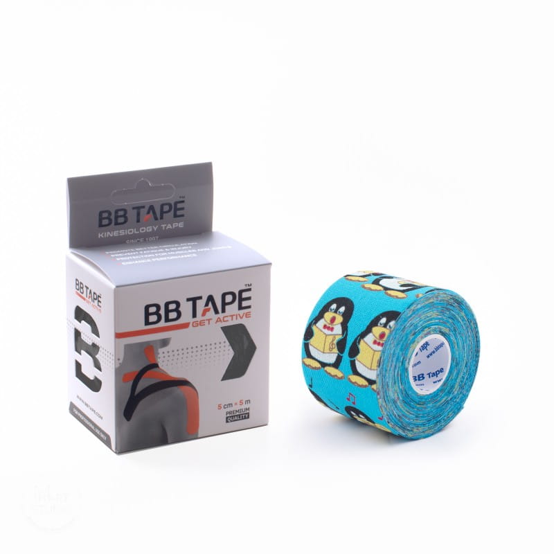 BB Kinesiology Tape 5cm x 5m - pingwin niebieski